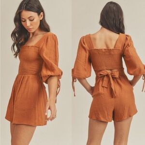 Lush Orange Romper
